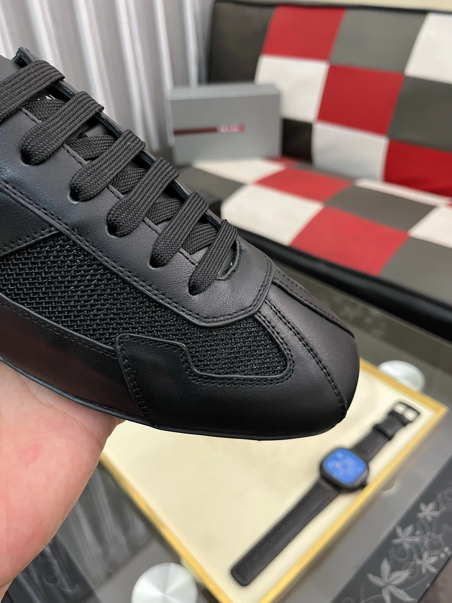 Men's men's shoes 💰458⌚️⌚️prada: new spring and summer casual shoes, sports sneakers, fabric: imported cowhide, lining: original lining, sole: original sole, size: 38-444️⃣colors available